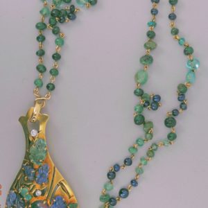 Vintage Gemstone Lorgnette Necklace