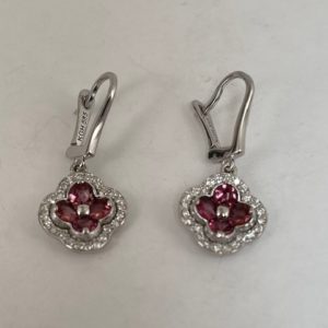 Pink Tourmaline Earrings & Pendant